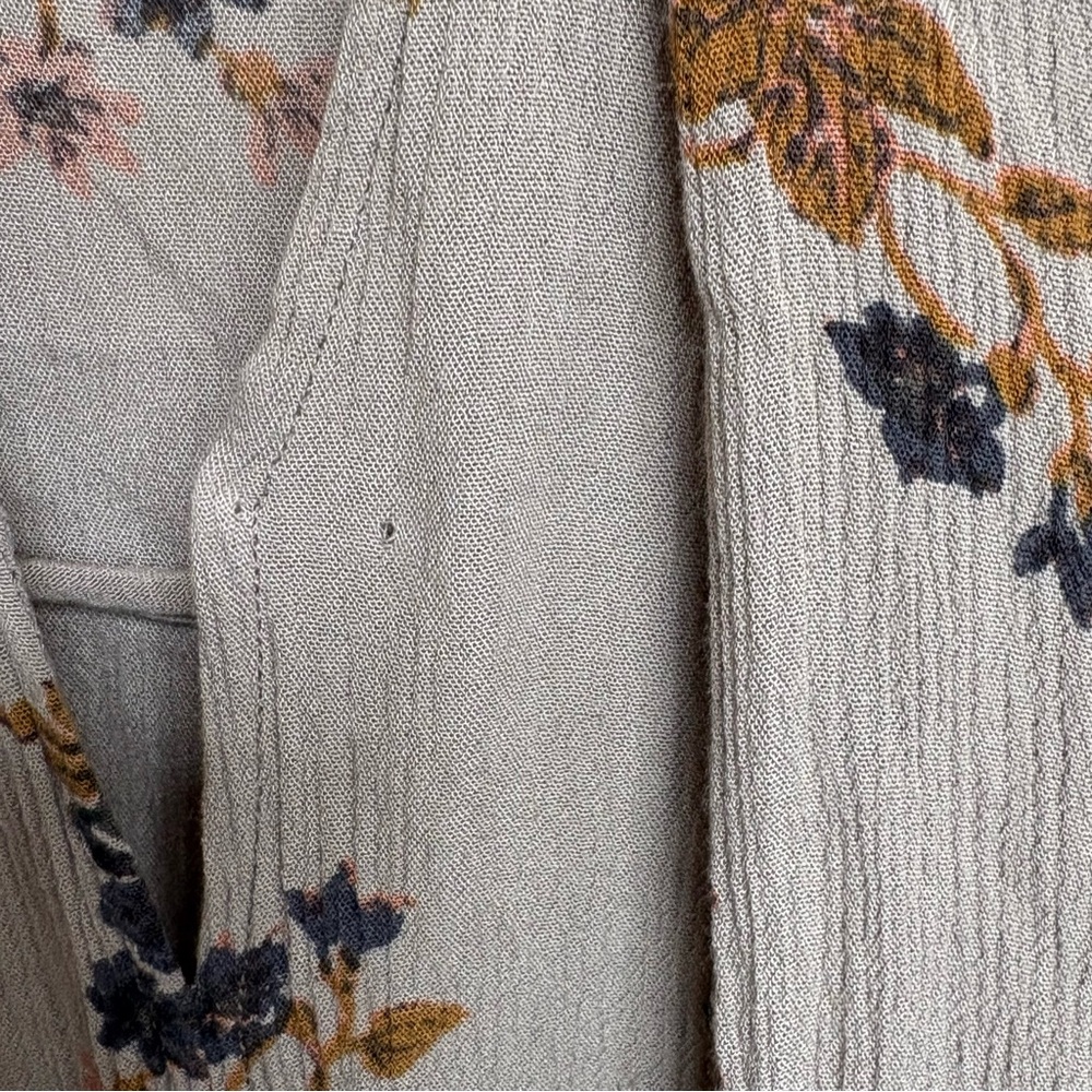 Free People Retro Floral Print Swing Tunic Boho Keyhole Mini Dress Medium - Picture 5 of 7